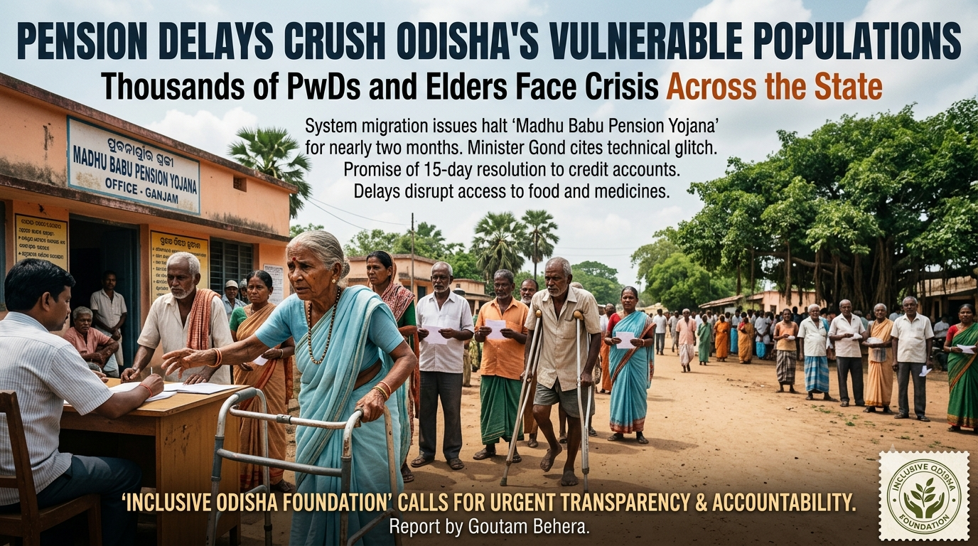 Disability pension is not receive in Odisha 